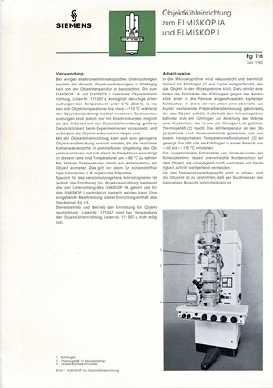 Siemens - Objektkühleinrichtung zum Elmiskop 1A und Elmiskop 1 - comp.pdf