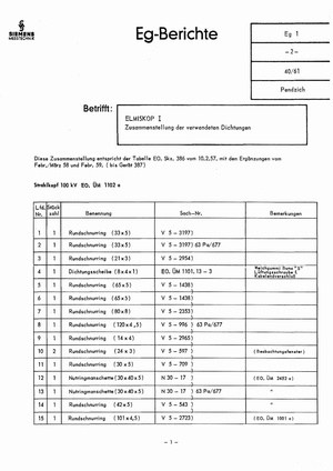 Siemens - 1959- Elmiskop 1- Zusammenstellung der verwendeten Dichtungen - Bis Gerät 387.pdf