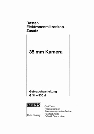 Zeiss - G 34 - 935d - Raster-Elektronenmikroskop-Zusatz - 35 mm Kamera - Gebrauchsanweisung.pdf