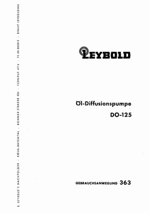 Leybold - Gebrauchsanweisung 363 - Öl-Diffusionspumpe DO.125.pdf