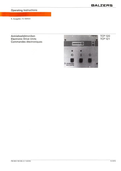 File:N24D0005 - PM 800 166 BD, E, F (9204) - N 3015 - Operating Instructions - 5 Edition - Electronic Drive Unit - TCP 120 TCP 121 - Compressed.pdf