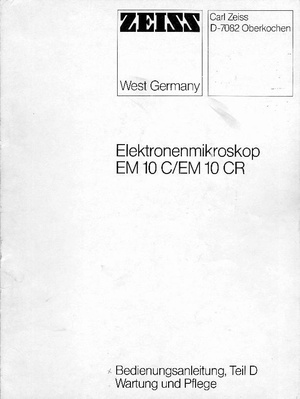 Zeiss EM10 - Bedienungsanleitung - Teild D - Wartung und Plfäge.pdf