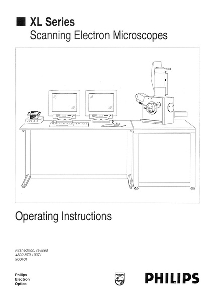 File:Philips - 4822 870 10371 - 960401 - XL Series Scanning Electron Microscope - Operating Instructions - First Edition revised - compressed.pdf
