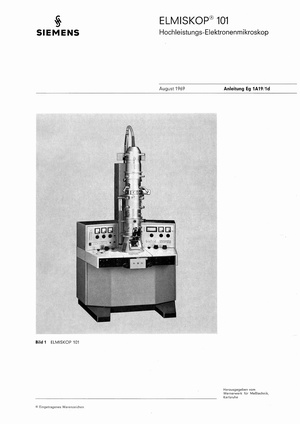 Siemens - Anleitung EG 1A19 - 1d - Elmiskop 101 Bedienungsanleitung.pdf